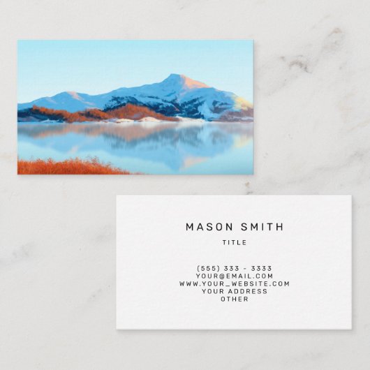 冬のお別れの名刺 名刺 (正面/裏面)