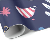 冬のお洒落クリスマスパターン ラッピングペーパー (ロールコーナー)