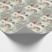 冬のお洒落コテージ魔法のクリスマスシーン ラッピングペーパー (角)