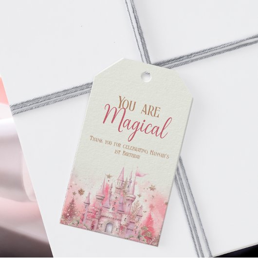 冬のお洒落プリンセスフェアリータリーファースト誕生日 ギフトタグ