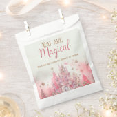 冬のお洒落プリンセスフェアリータリーファースト誕生日 フェイバーバッグ (クリップ留めされた状態)