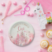 冬のお洒落プリンセスフェアリータリーファースト誕生日 ペーパープレート (パーティー)