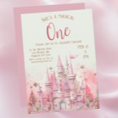 冬のお洒落プリンセスフェアリータリーファースト誕生日 招待状