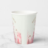 冬のお洒落プリンセスフェアリータリーファースト誕生日 紙コップ (右)