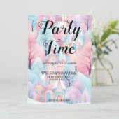 冬のお洒落ワンダーランドクリスマス招待状 招待状 (スタンド正面)