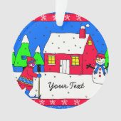 冬のお洒落ワンダーランドシーン オーナメント (正面)