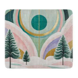 冬のお洒落夢の風景 カッティングボード