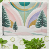 冬のお洒落夢の風景 キッチンタオル (折り畳み)