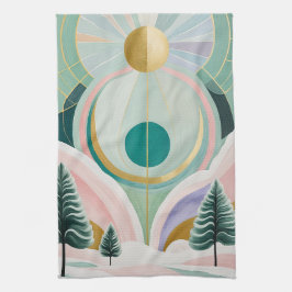 冬のお洒落夢の風景 キッチンタオル