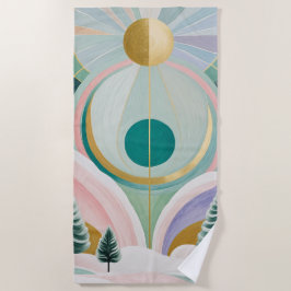 冬のお洒落夢の風景 ビーチタオル