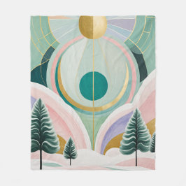 冬のお洒落夢の風景 フリースブランケット