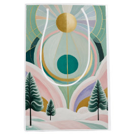 冬のお洒落夢の風景 ミディアムペーパーバッグ