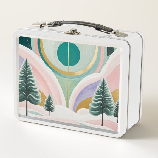 冬のお洒落夢の風景 メタルランチボックス (正面)