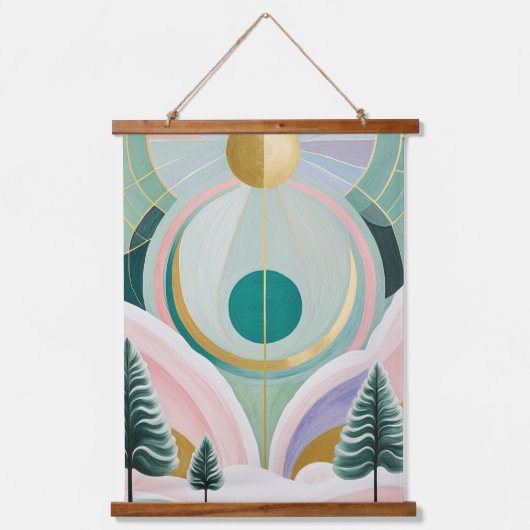 冬のお洒落夢の風景 吊り下げ型タペストリー (正面)