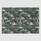 冬のお洒落森のクリスマスのデコパージュ 薄葉紙 (正面)