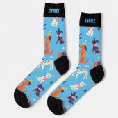 冬のお洒落犬のパターンかわいい子犬 ソックス (左)