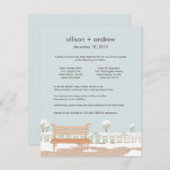 冬のお洒落結婚式の宿泊カード エンクロージャーカード (正面/裏面)