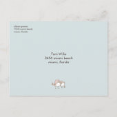 冬のお洒落結婚式の日付はがきを保存 案内ポストカード (裏面)