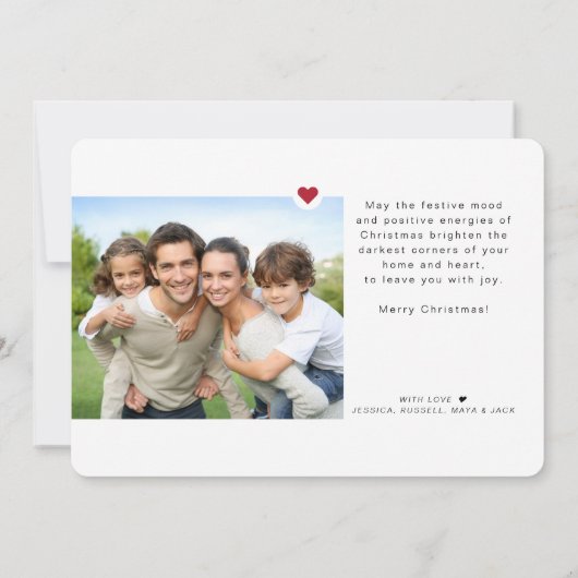 冬のお洒落緑2枚の写真 シーズンカード (裏面)