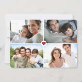 冬のお洒落緑5枚の写真 シーズンカード (裏面)