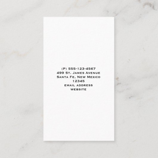 冬のお洒落雪だるまクリスマススケッチ 名刺 (裏面)