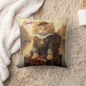 冬のお祝いと子猫 クッション (ブランケット)