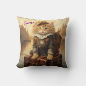 冬のお祝いと子猫 クッション (正面)