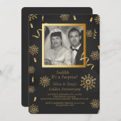 冬のお祝いの写真の招待状 招待状 (正面/裏面)