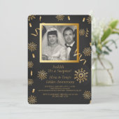 冬のお祝いの写真の招待状 招待状 (スタンド正面)