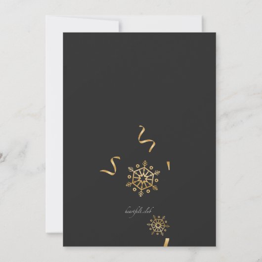 冬のお祝いフォト招待状 招待状 (裏面)