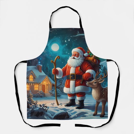冬のお祝い エプロン (正面)