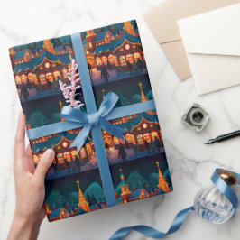 冬のお祝い ラッピングペーパー