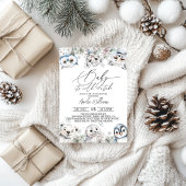 冬のかわいい北極動物の赤ちゃんシャワー 招待状