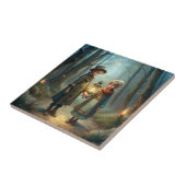 冬のかわいい子ども タイル (側面)