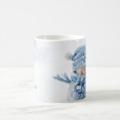 冬のかわいい雪だるまの写真 – クリスマス コーヒーマグカップ (中央)