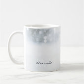 冬のかわいい雪だるまの写真 – クリスマス コーヒーマグカップ (左)