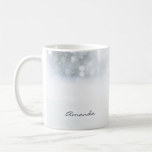 冬のかわいい雪だるまの写真 – クリスマス コーヒーマグカップ (左)