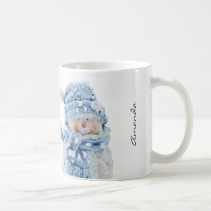 冬のかわいい雪だるまの写真 – クリスマス コーヒーマグカップ