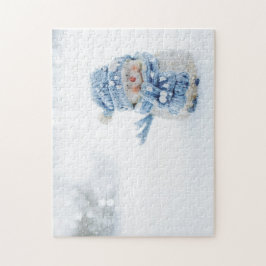 冬のかわいい雪だるまの写真 – クリスマス ジグソーパズル