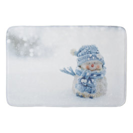冬のかわいい雪だるまの写真 – クリスマス バスマット