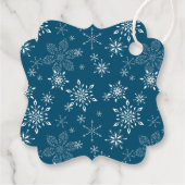 冬のかわいい雪だるまの写真 – クリスマス フェイバータグ (裏面)