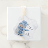 冬のかわいい雪だるまの写真 – クリスマス フェイバータグ (インサイチュ)