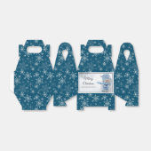 冬のかわいい雪だるまの写真 – クリスマス フェイバーボックス (折り畳みなし)