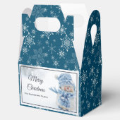 冬のかわいい雪だるまの写真 – クリスマス フェイバーボックス (オープン)