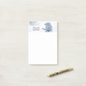 冬のかわいい雪だるまの写真 – クリスマス ポストイット (デスク上)