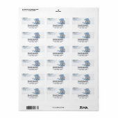 冬のかわいい雪だるまの写真 – クリスマス ラベル (フルシート)