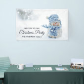 冬のかわいい雪だるまの写真 – クリスマス 横断幕 (トレードショー)