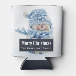 冬のかわいい雪だるまの写真 – クリスマス 缶クーラー