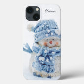 冬のかわいい雪だるまの写真 – クリスマス Case-Mate iPhoneケース (裏面)