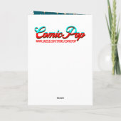 冬のかわいらしクリスマスに建つ教会パーソナライズされた シーズンカード (裏面)